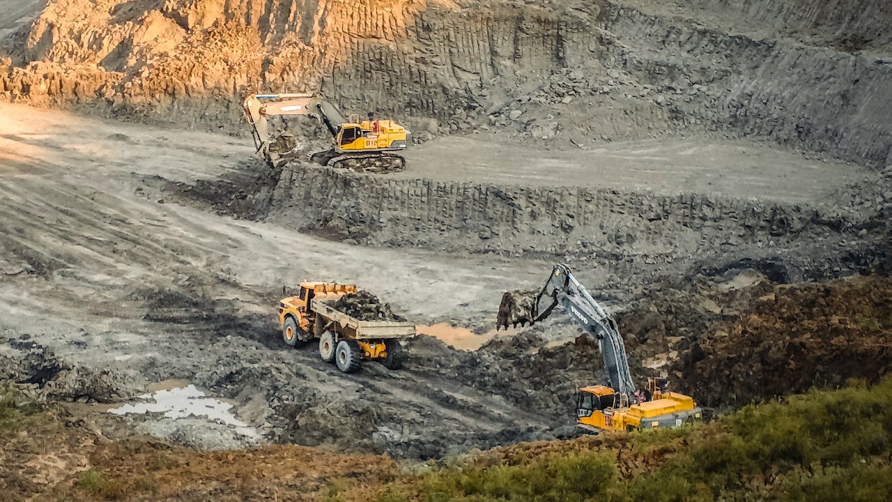 Mine pit mining pit mining front loading
